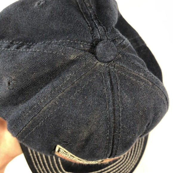 OLD NAVY HAT CAP USA FLAG AMERICAN PATRIOTIC NAVY BLUE SNAPBACK DISCOLORED OSFM - Picture 9 of 16